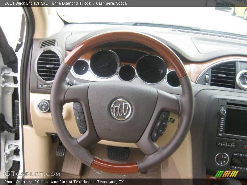 White Diamond Tricoat / Cashmere/Cocoa 2011 Buick Enclave CXL