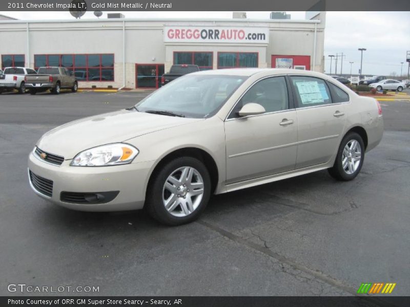 Gold Mist Metallic / Neutral 2011 Chevrolet Impala LT