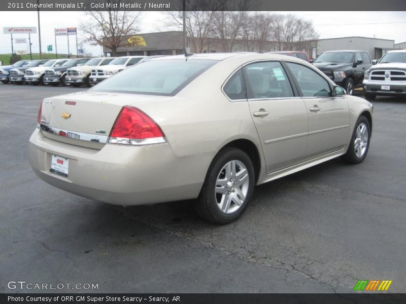 Gold Mist Metallic / Neutral 2011 Chevrolet Impala LT