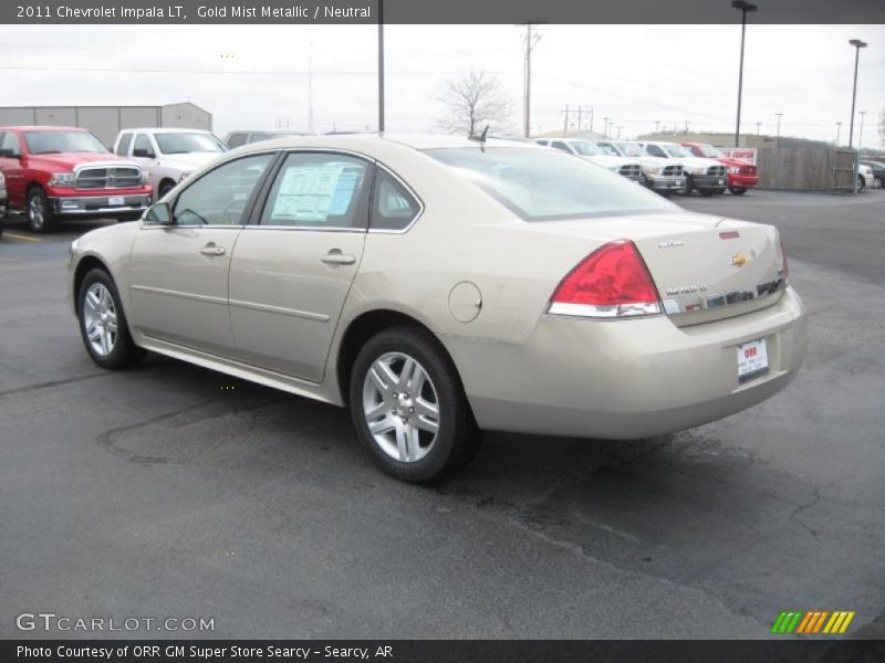 Gold Mist Metallic / Neutral 2011 Chevrolet Impala LT