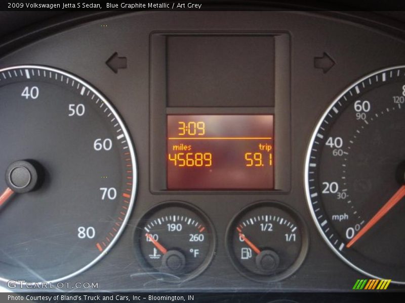 Blue Graphite Metallic / Art Grey 2009 Volkswagen Jetta S Sedan