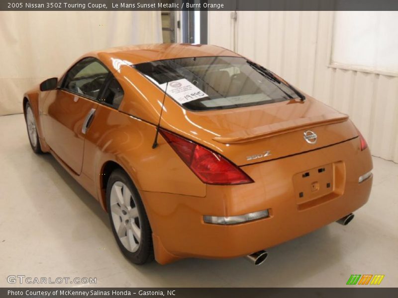 Le Mans Sunset Metallic / Burnt Orange 2005 Nissan 350Z Touring Coupe