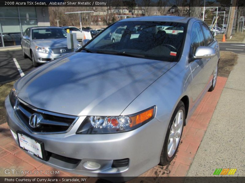 Alabaster Silver Metallic / Ebony 2008 Acura TSX Sedan