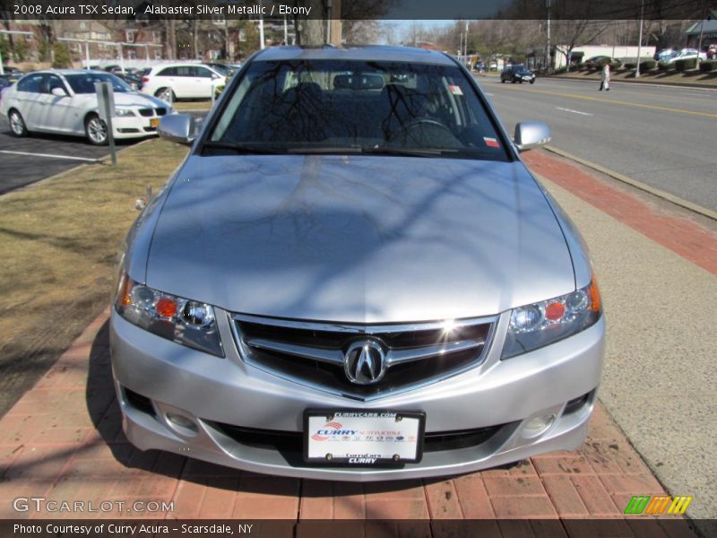 Alabaster Silver Metallic / Ebony 2008 Acura TSX Sedan