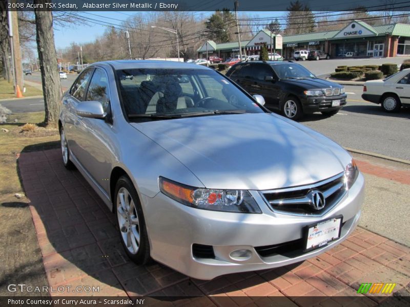 Alabaster Silver Metallic / Ebony 2008 Acura TSX Sedan