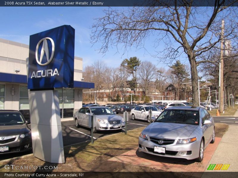 Alabaster Silver Metallic / Ebony 2008 Acura TSX Sedan