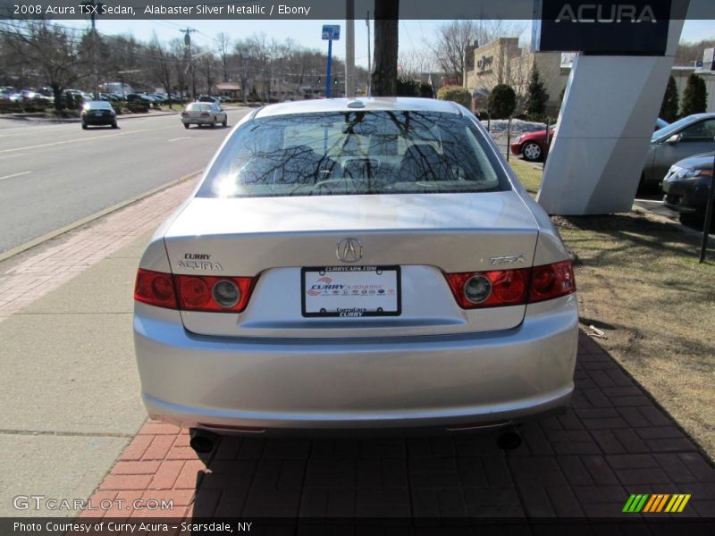 Alabaster Silver Metallic / Ebony 2008 Acura TSX Sedan