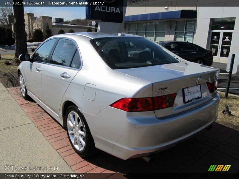 Alabaster Silver Metallic / Ebony 2008 Acura TSX Sedan