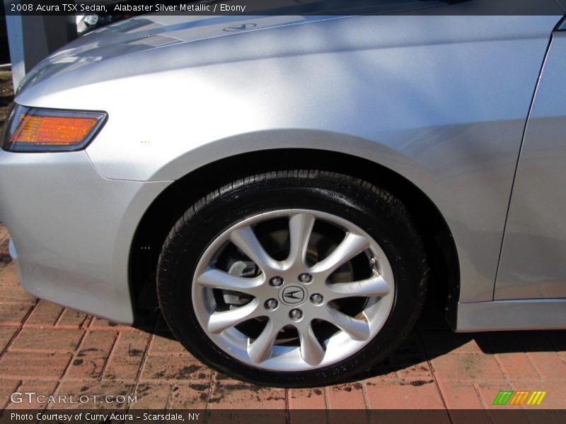 Alabaster Silver Metallic / Ebony 2008 Acura TSX Sedan