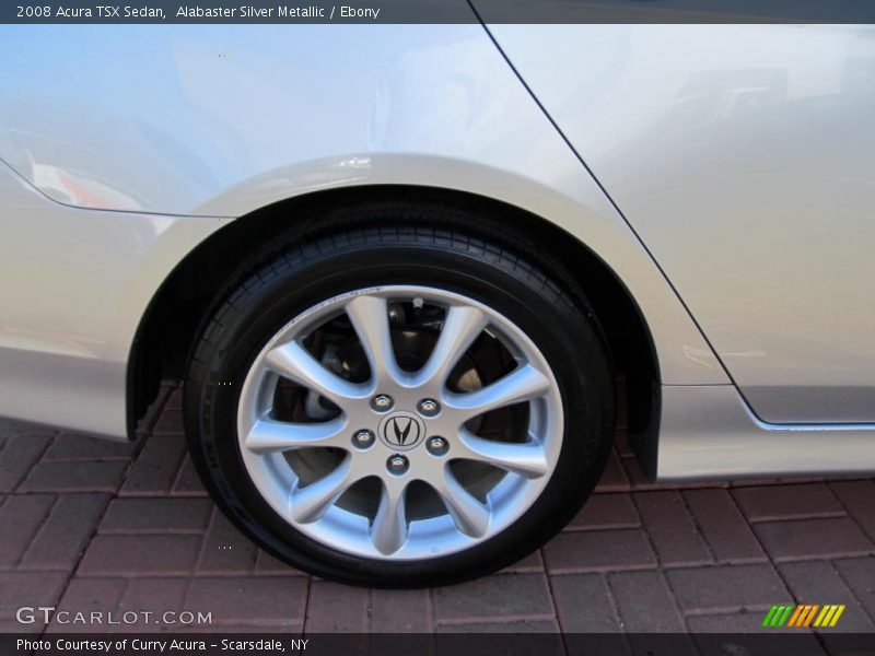 Alabaster Silver Metallic / Ebony 2008 Acura TSX Sedan