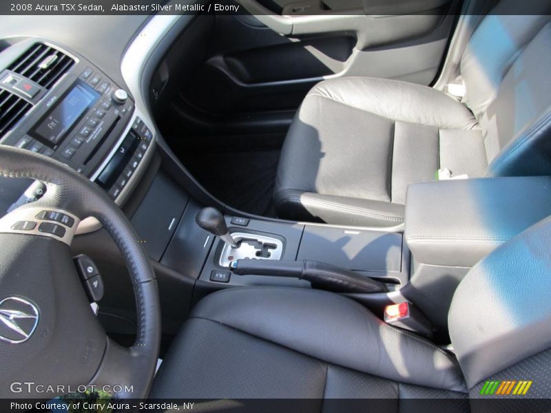 Alabaster Silver Metallic / Ebony 2008 Acura TSX Sedan
