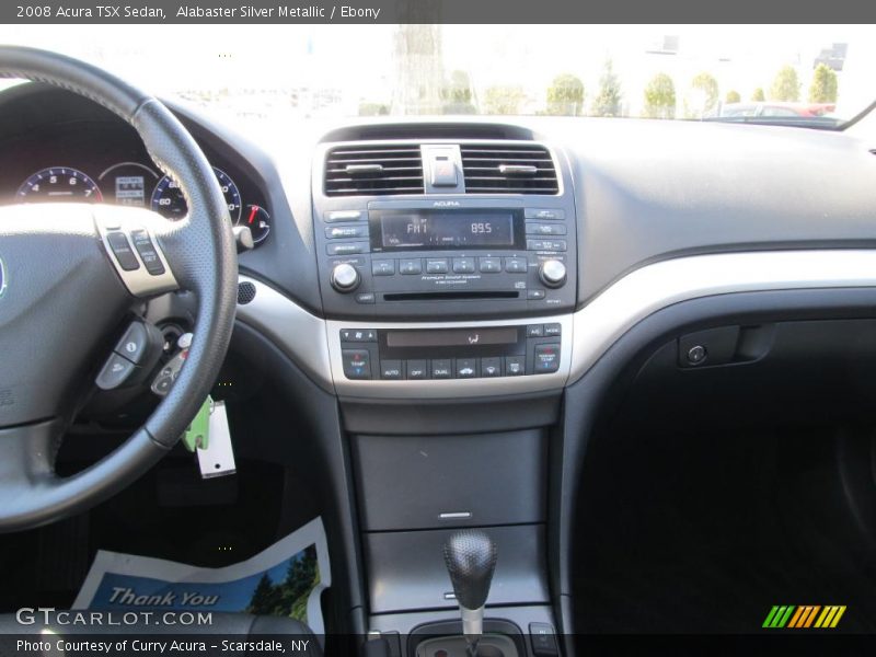 Alabaster Silver Metallic / Ebony 2008 Acura TSX Sedan