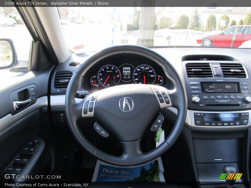 Alabaster Silver Metallic / Ebony 2008 Acura TSX Sedan