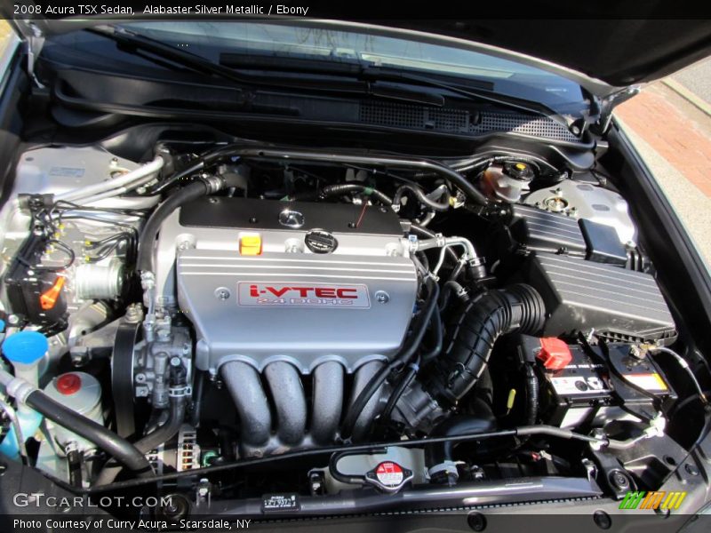 Alabaster Silver Metallic / Ebony 2008 Acura TSX Sedan