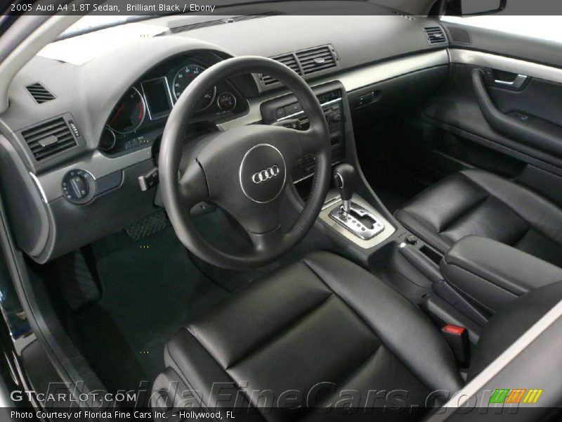 Brilliant Black / Ebony 2005 Audi A4 1.8T Sedan