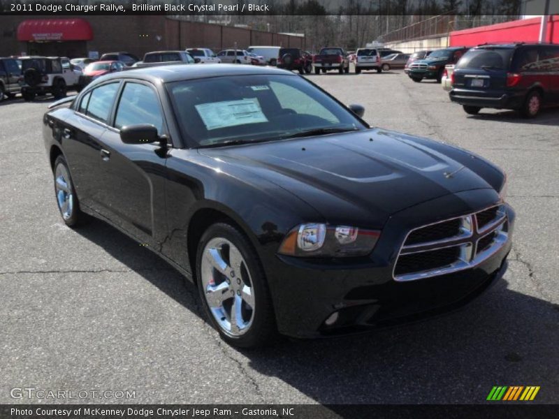 Brilliant Black Crystal Pearl / Black 2011 Dodge Charger Rallye