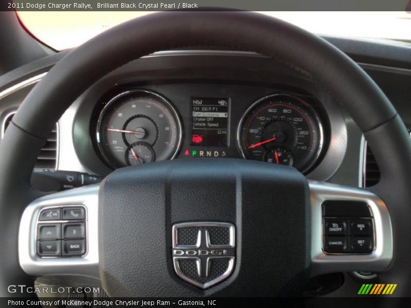 Brilliant Black Crystal Pearl / Black 2011 Dodge Charger Rallye