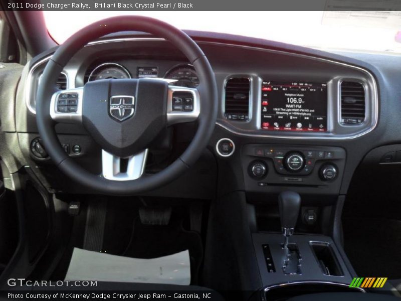 Brilliant Black Crystal Pearl / Black 2011 Dodge Charger Rallye