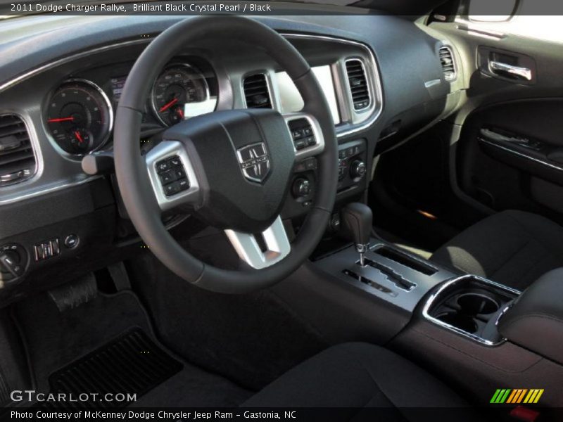 Brilliant Black Crystal Pearl / Black 2011 Dodge Charger Rallye