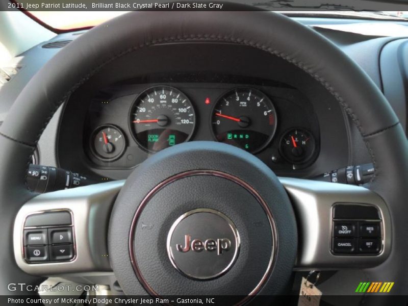 Brilliant Black Crystal Pearl / Dark Slate Gray 2011 Jeep Patriot Latitude