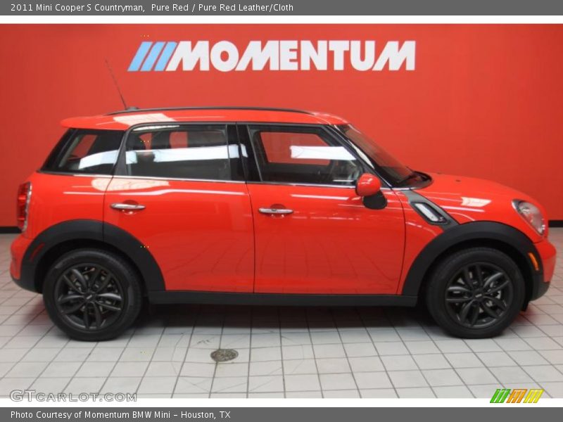 Pure Red / Pure Red Leather/Cloth 2011 Mini Cooper S Countryman