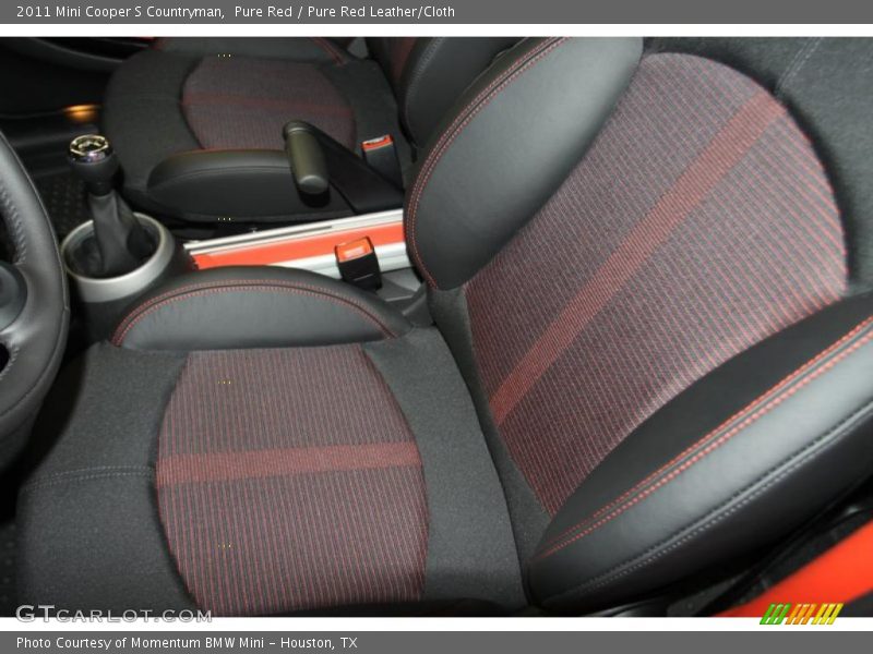 Pure Red / Pure Red Leather/Cloth 2011 Mini Cooper S Countryman