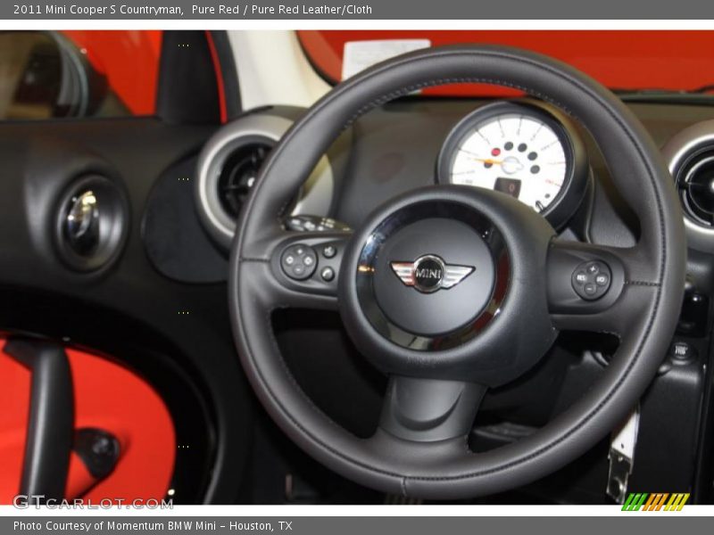 Pure Red / Pure Red Leather/Cloth 2011 Mini Cooper S Countryman