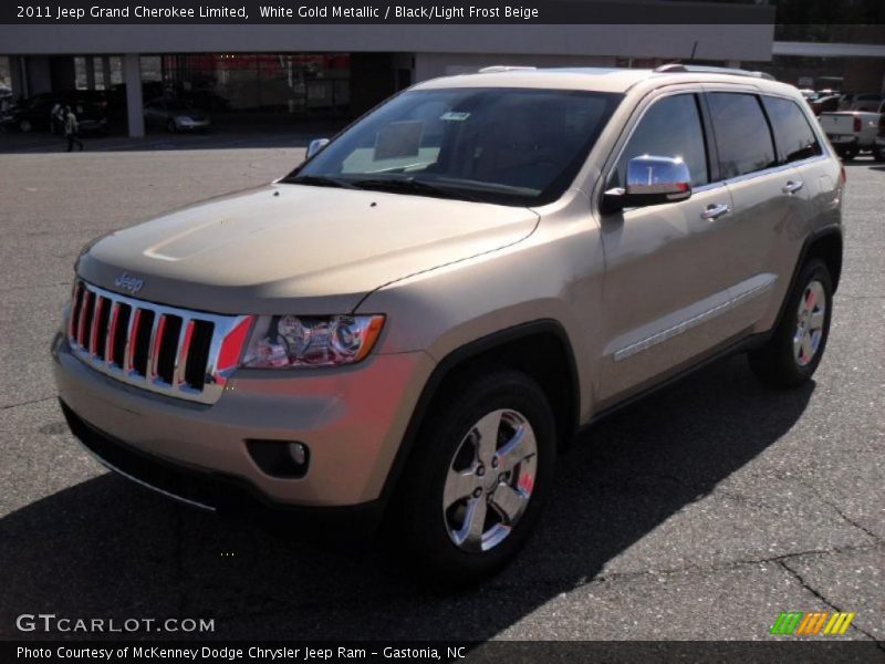 White Gold Metallic / Black/Light Frost Beige 2011 Jeep Grand Cherokee Limited