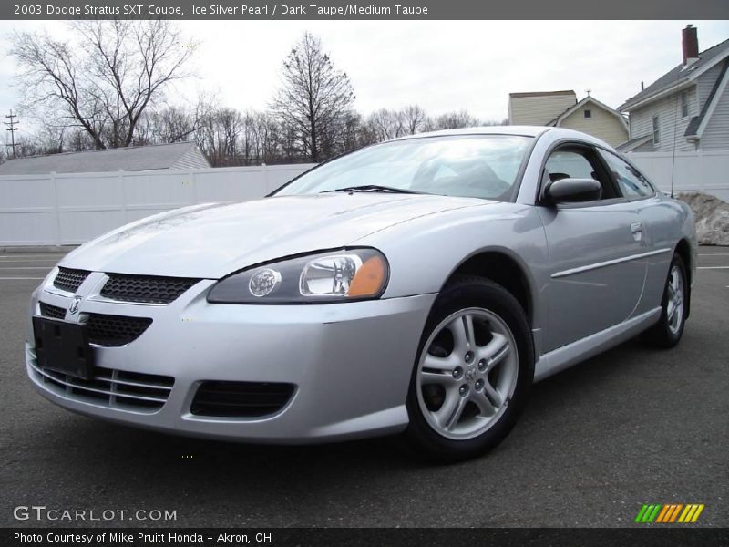 Ice Silver Pearl / Dark Taupe/Medium Taupe 2003 Dodge Stratus SXT Coupe