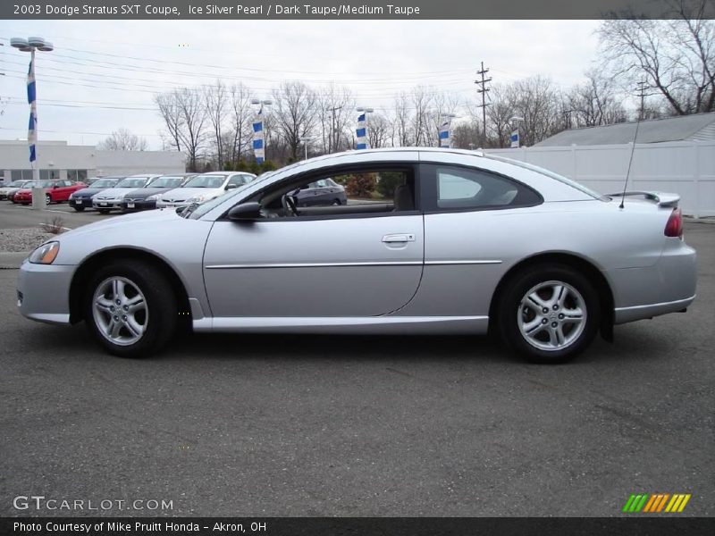 Ice Silver Pearl / Dark Taupe/Medium Taupe 2003 Dodge Stratus SXT Coupe