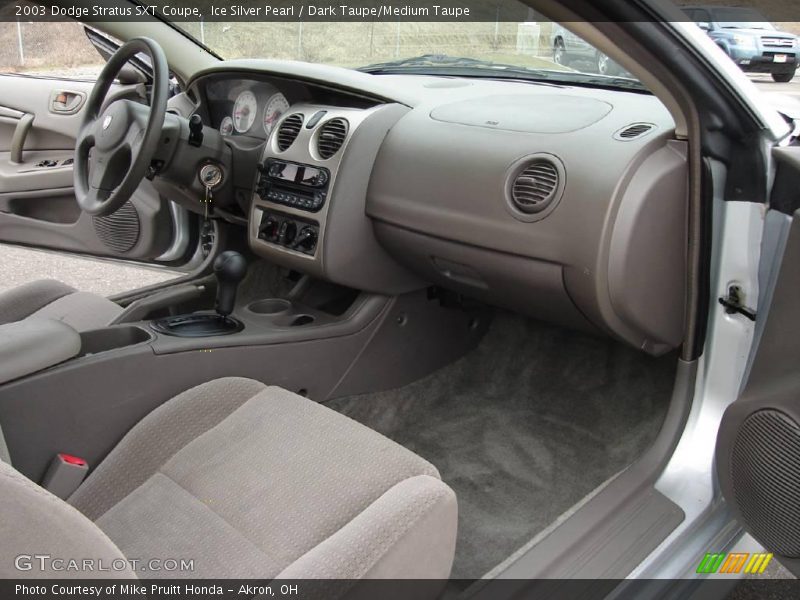 Ice Silver Pearl / Dark Taupe/Medium Taupe 2003 Dodge Stratus SXT Coupe