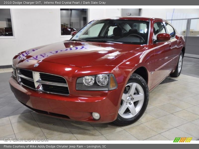 Inferno Red Crystal Pearl / Dark Slate Gray 2010 Dodge Charger SXT