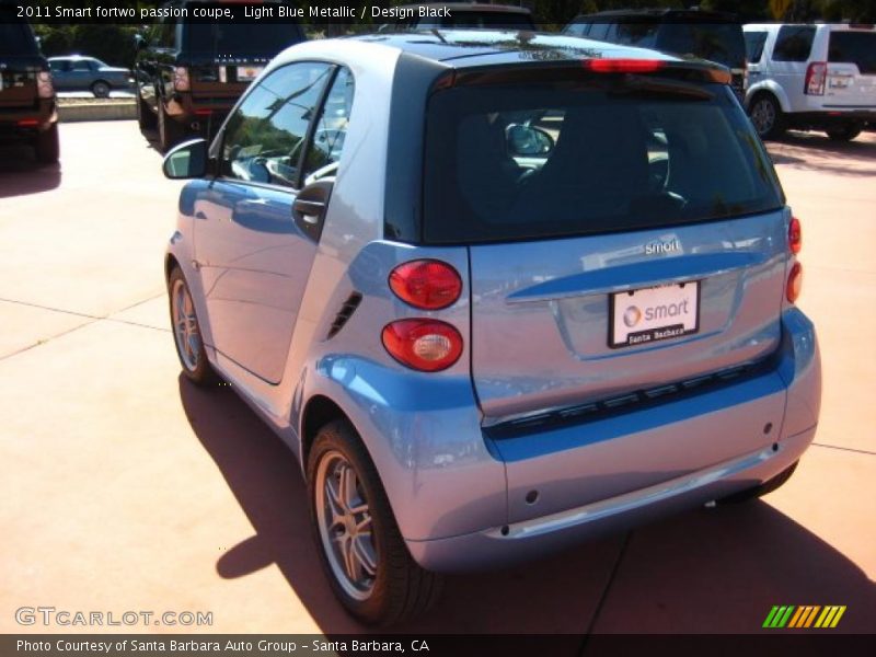 Light Blue Metallic / Design Black 2011 Smart fortwo passion coupe