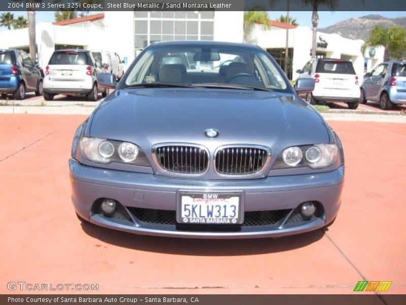 Steel Blue Metallic / Sand Montana Leather 2004 BMW 3 Series 325i Coupe