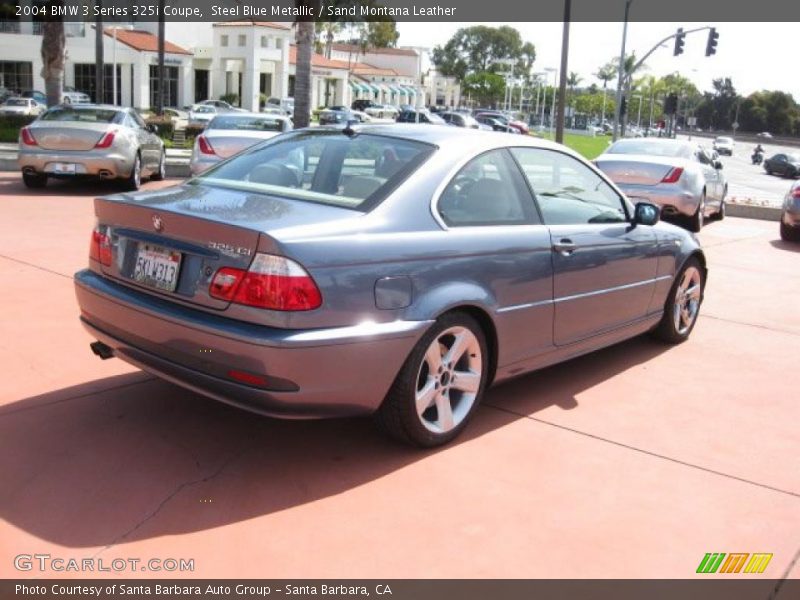 Steel Blue Metallic / Sand Montana Leather 2004 BMW 3 Series 325i Coupe