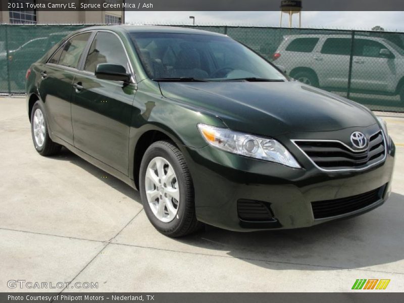 Spruce Green Mica / Ash 2011 Toyota Camry LE