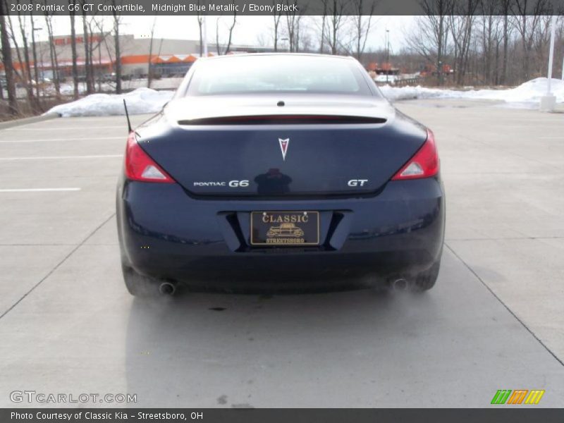 Midnight Blue Metallic / Ebony Black 2008 Pontiac G6 GT Convertible