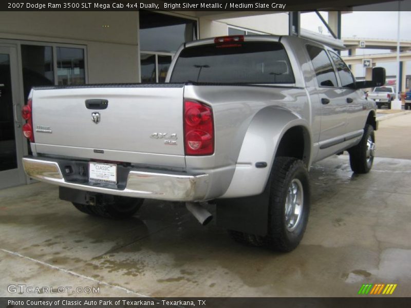 Bright Silver Metallic / Medium Slate Gray 2007 Dodge Ram 3500 SLT Mega Cab 4x4 Dually