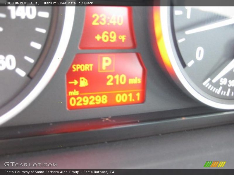 Titanium Silver Metallic / Black 2008 BMW X5 3.0si