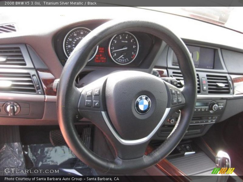 Titanium Silver Metallic / Black 2008 BMW X5 3.0si