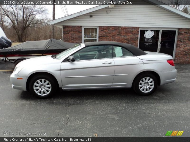 Bright Silver Metallic / Dark Slate Gray/Light Slate Gray 2008 Chrysler Sebring LX Convertible
