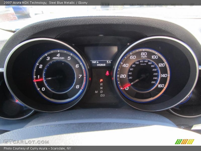 Steel Blue Metallic / Ebony 2007 Acura MDX Technology