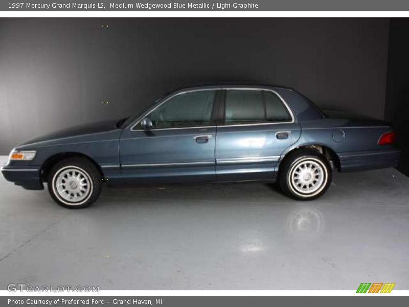 Medium Wedgewood Blue Metallic / Light Graphite 1997 Mercury Grand Marquis LS