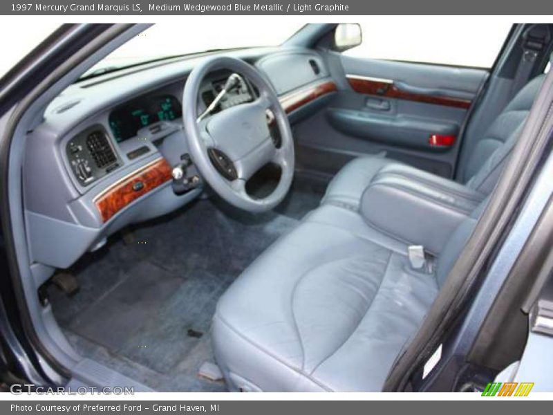 Medium Wedgewood Blue Metallic / Light Graphite 1997 Mercury Grand Marquis LS