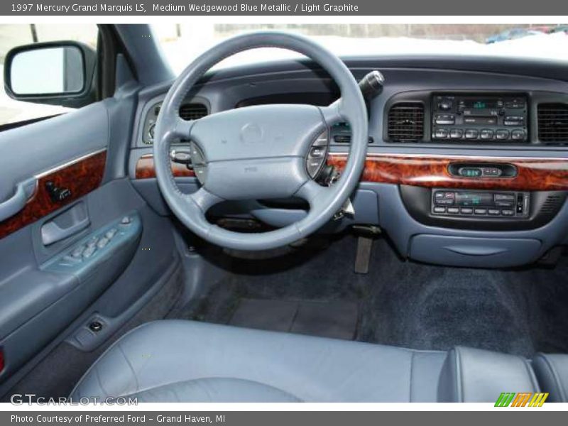 Medium Wedgewood Blue Metallic / Light Graphite 1997 Mercury Grand Marquis LS
