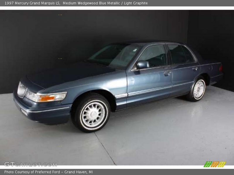 Medium Wedgewood Blue Metallic / Light Graphite 1997 Mercury Grand Marquis LS