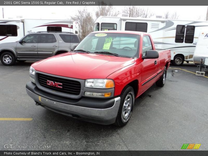 Front 3/4 View of 2001 Sierra 1500 SL Regular Cab