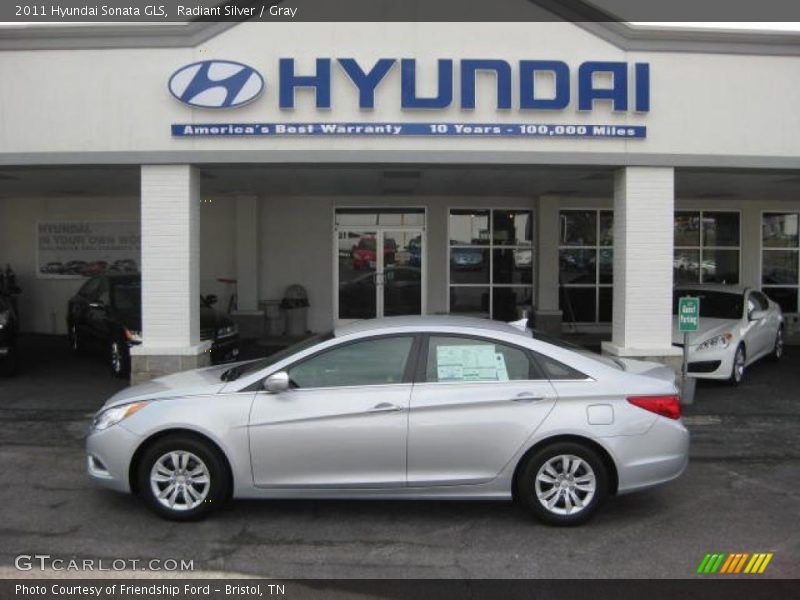 Radiant Silver / Gray 2011 Hyundai Sonata GLS