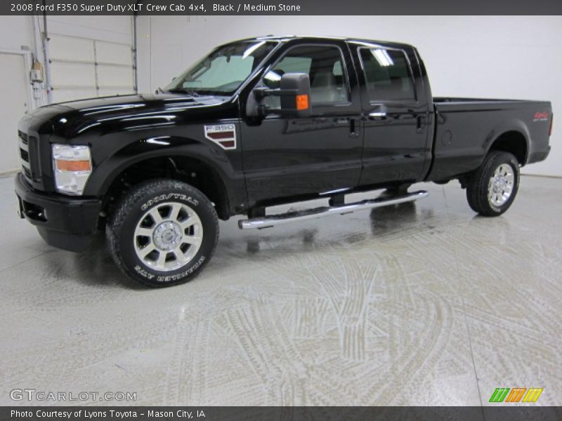 Black / Medium Stone 2008 Ford F350 Super Duty XLT Crew Cab 4x4