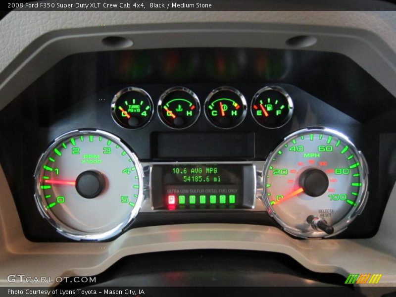 Black / Medium Stone 2008 Ford F350 Super Duty XLT Crew Cab 4x4